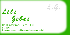 lili gebei business card